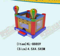 Casa de salto inflable comercial con patrones de globo de aire caliente