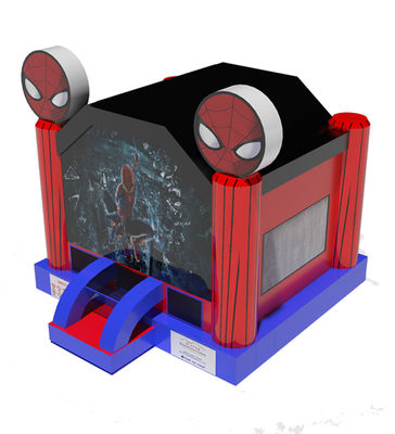 Casa de salto inflable comercial con patrones de Spider-Man
