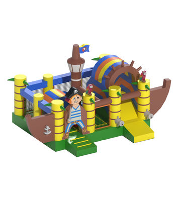 Parque temático del barco pirata Inflable comercial para niños Casa de salto