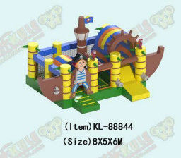 Parque temático del barco pirata Inflable comercial para niños Casa de salto