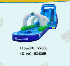 Deslizamientos de agua inflables enormes al aire libre con piscina para alquiler