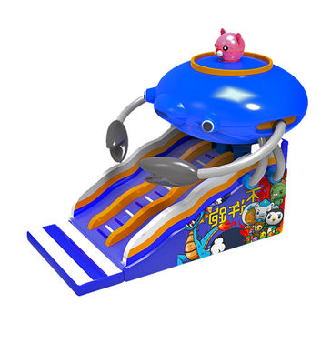Parque de diversiones para niños tobogán de nave espacial inflable para alquilar