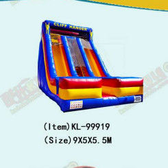 Cliff Hanger Parque de diversiones para niños tobogán inflable para alquiler