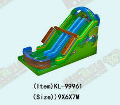 Slide de agua inflable de doble carril para alquiler