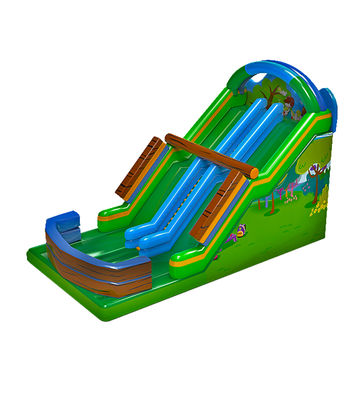 Slide de agua inflable de doble carril para alquiler