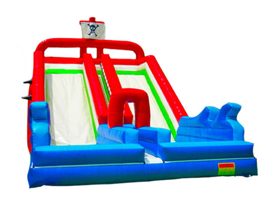 Parque infantil inflables de dos carriles Gran tobogán para alquiler