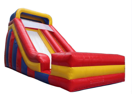 Rojo Amarillo Azul Parque de diversiones infantil tobogán inflable para alquilar