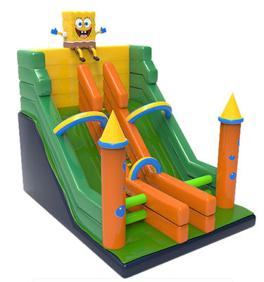 Bob Esponja con velas Parque de diversiones tobogán inflable para alquilar