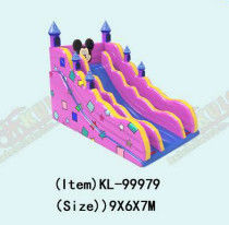 Parque de diversiones para niños Inflable Miki Mouse Pink Slide Para Alquiler