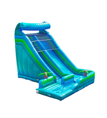 Deslizador inflable con piscina para parque acuático al aire libre