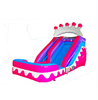Coroneta rosa inflable húmedo seco deslizamiento inflable con la piscina