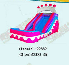 Coroneta rosa inflable húmedo seco deslizamiento inflable con la piscina
