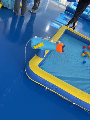 Poliéster Oxford Flotable Azul y Naranja tobogán acuático para niños Parque de diversiones
