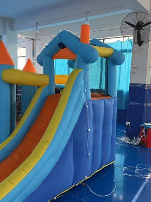 Poliéster Oxford Flotable Azul y Naranja tobogán acuático para niños Parque de diversiones