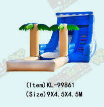 Deslizador inflable vibrante y colorido para niños