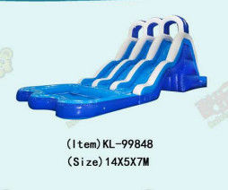 Deslizador inflable vibrante y colorido para niños