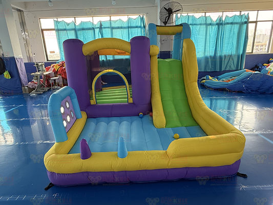 Poliéster Oxford Inflatable Violeta Amarillo Azul Deslizador Con Juego de Lanzamiento