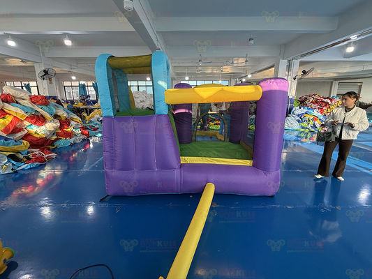 Poliéster Oxford Inflatable Violeta Amarillo Azul Deslizador Con Juego de Lanzamiento