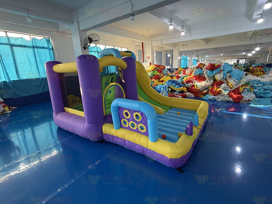 Poliéster Oxford Inflatable Violeta Amarillo Azul Deslizador Con Juego de Lanzamiento
