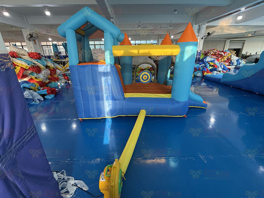 Poliéster Oxford Flotable Azul y Naranja tobogán acuático para niños Parque de diversiones