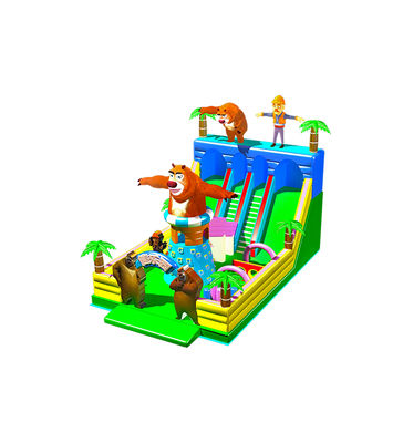 Parque de diversiones para niños girafa hinchable tobogán de animales para alquilar