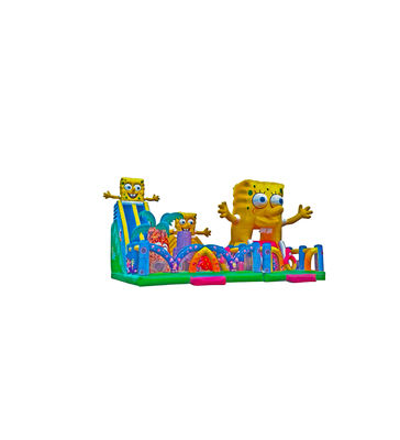 Parque de diversiones para niños Bob Esponja Deslizador Inflables Parque de juegos de colores