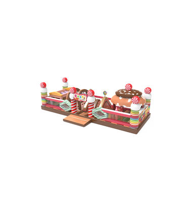 El tema de la tarta de caramelo niños parque de diversiones deslizamiento inflable rebotador