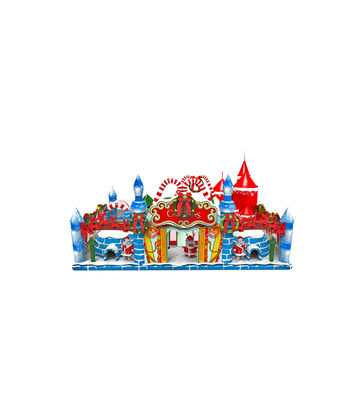 Temática de Navidad Colorido Parque Infantil Deslizador Inflable Bounce