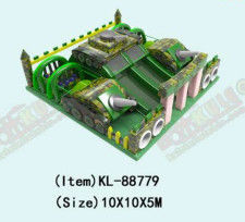Temática del tanque Bouncy Slide Castillo Camuflaje Jardín de juegos para niños