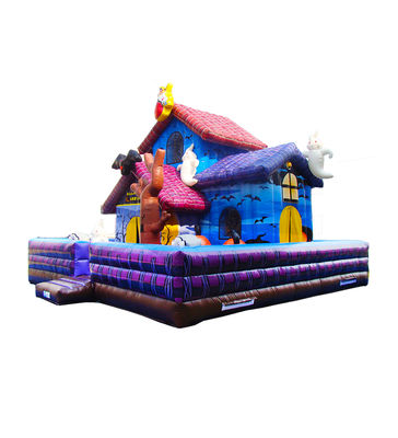 Castillo Inflable Mágico para Celebraciones de Halloween, Juego Espeluznante y Susto