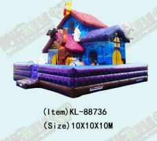 Castillo Inflable Mágico para Celebraciones de Halloween, Juego Espeluznante y Susto