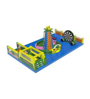Parque de diversiones gigante vibrante y hinchable