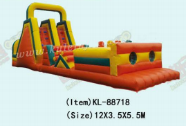 Naranja - Inflable Tonificado: Aventura de Obstáculos Viaje Reino Colorido