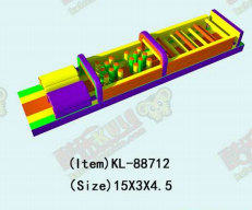 Arco iris - Colorado Correr obstáculos inflables Vivido juego configuración