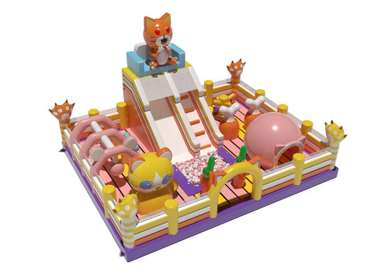 Castillos inflables saltadores rosa color amarillo para niños