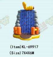 Muro Inflable Divertido y Colorido con Roca de Oruga - Aventura de Escalada