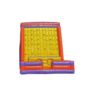 Muro de escalada inflable colorido: Perfecto para entretenimiento activo con agarres y seguridad