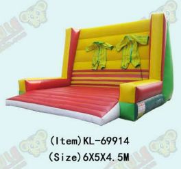 Atracción de pared pegajosa inflada con dos trajes incluidos estructura de escalada de roca para desafíos emocionantes