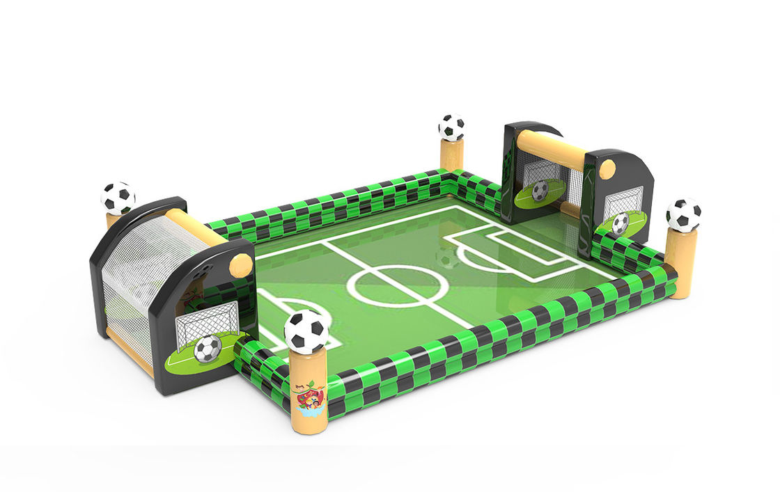Juegos inflables interactivos de fútbol Color verde para el evento