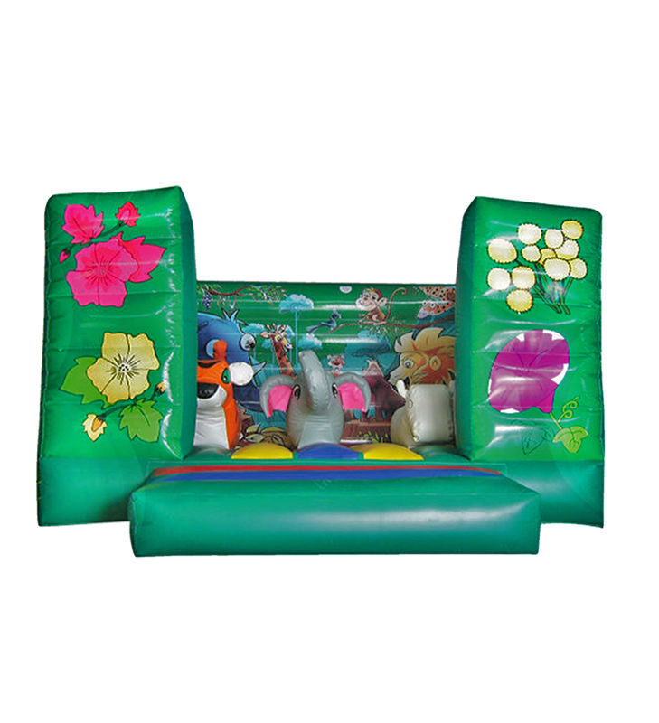 Commercial Color Verde Elefante Inflables Castillo Rebobinable Para Niños