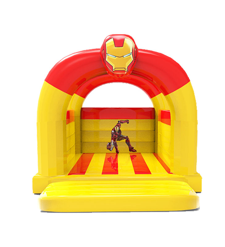 Hombre de Hierro Inflables Amarillo Rojo Color Castillo Rebobina Para Niños