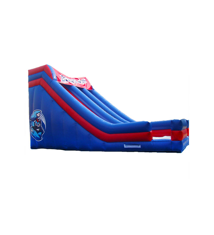 Parque de diversiones para niños tobogán inflable de color azul para alquilar