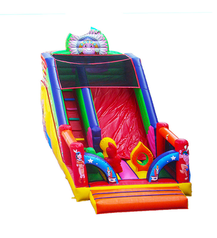 Deslizador inflable vibrante y colorido para niños
