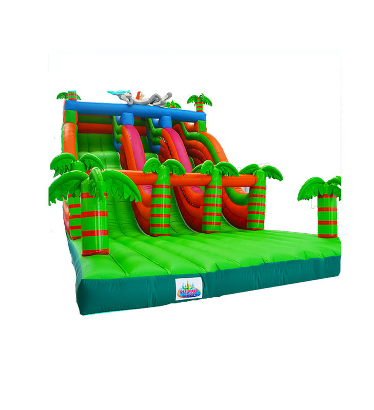 Diapositivas inflables de colores para niños para fiestas y patios de recreo