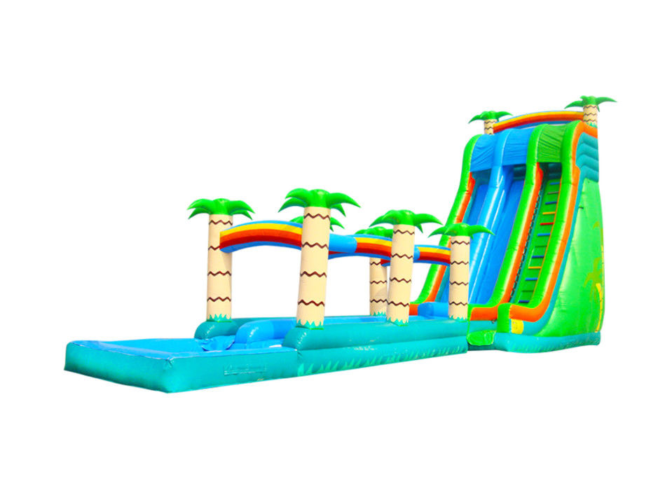 Deslizador inflable vibrante y colorido para niños