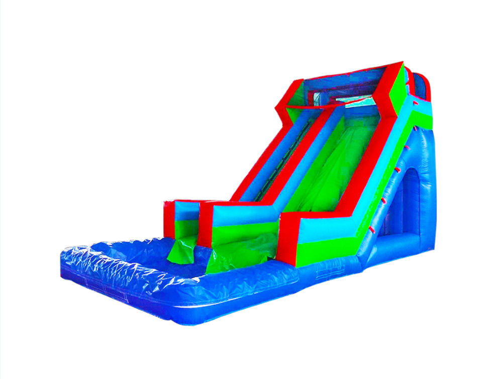 Deslizador inflable vibrante y colorido para niños