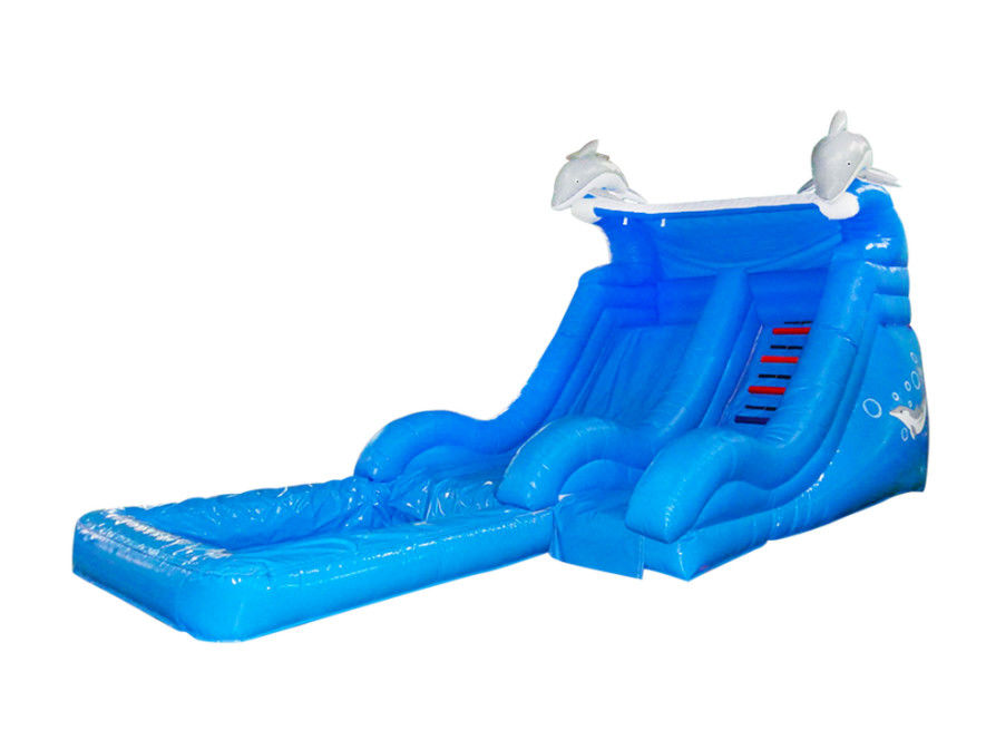 Deslizador inflable vibrante y colorido para niños
