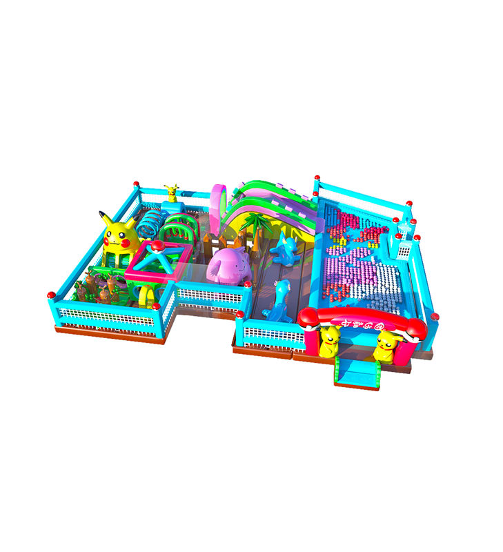 Variadas formas coloridas Parque de diversiones para niños tobogán inflable