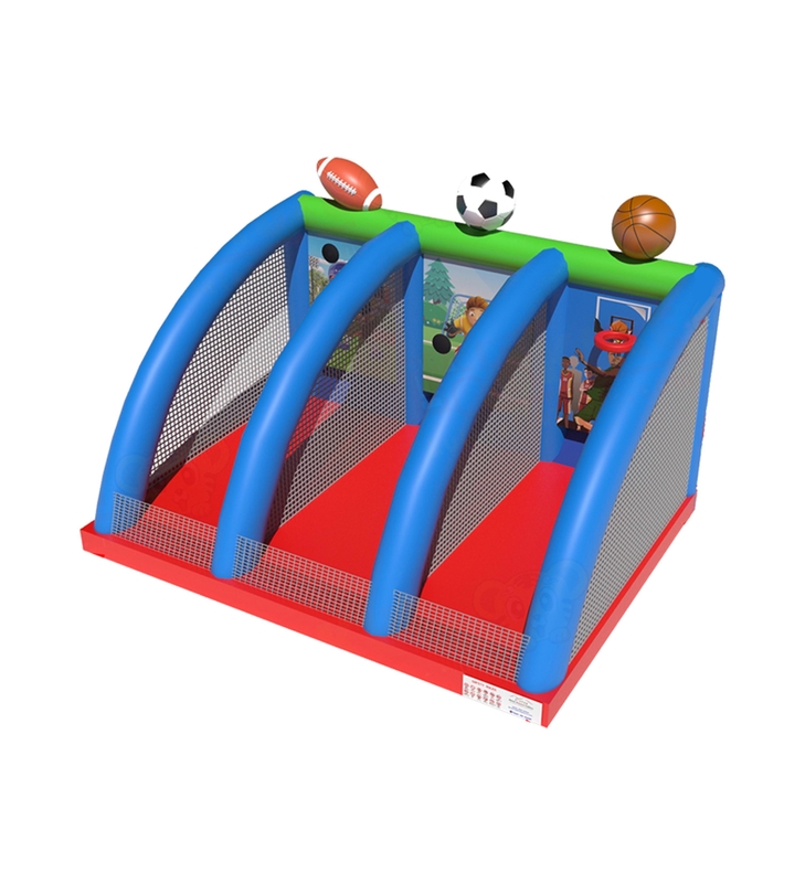 3 - Deportes de color inflable - Pelota bloqueada - Parque de deportes de tiro