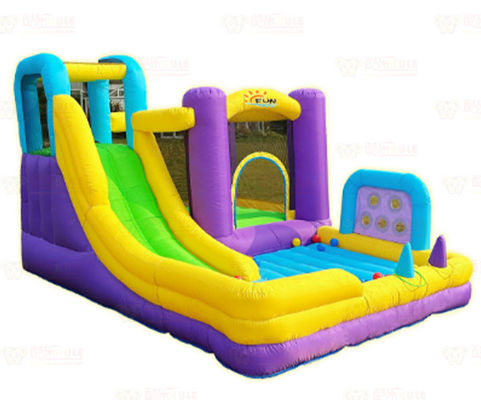 Poliéster Oxford Inflatable Violeta Amarillo Azul Deslizador Con Juego de Lanzamiento